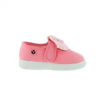 Sapato Victoria Laço Flamingo Criança Rosa Lona 105110