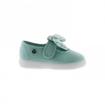 Sapato Victoria Laço Mint Criança Verde Lona 105110