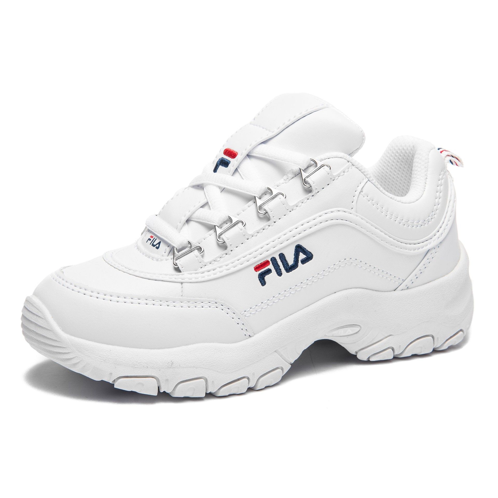 fila strada low white