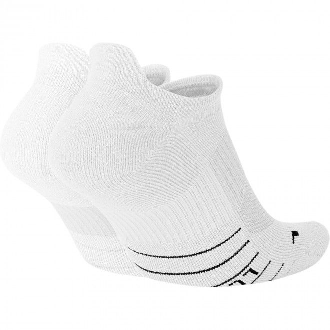 Meias Nike Multiplier Running No-Show Socks (2 Pares) Sx7554-100
