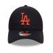 Boné New Era Los Angeles Dodgers League Essencial Kids Orange Logo Black 9Forty Cap 12514001