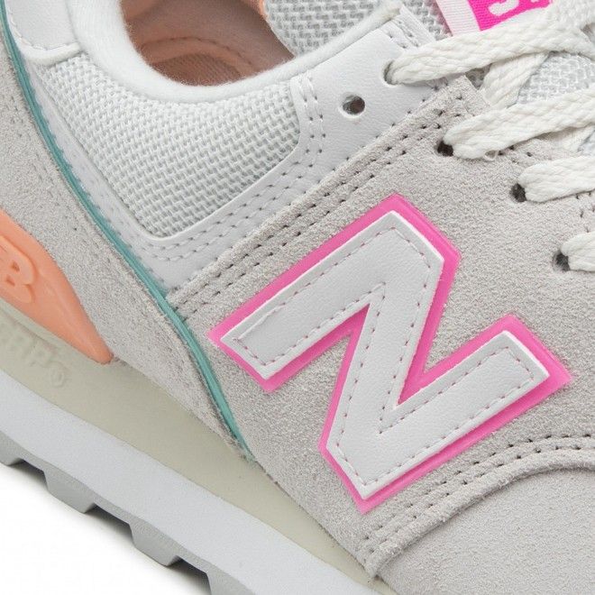 new balance 574 sneaker nimbus cloud/peach glaze