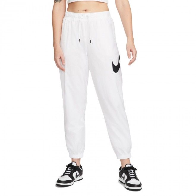 Calças Nike Sportswear Essential Branco Mulher Poliéster DM6183-100 -  NTJ153WHITE